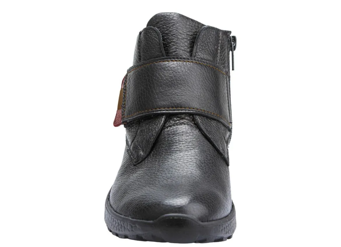 Waldläufer, bequeme Damen-Stiefeletten, Weite H, mit herausnehmbarem Fußbett