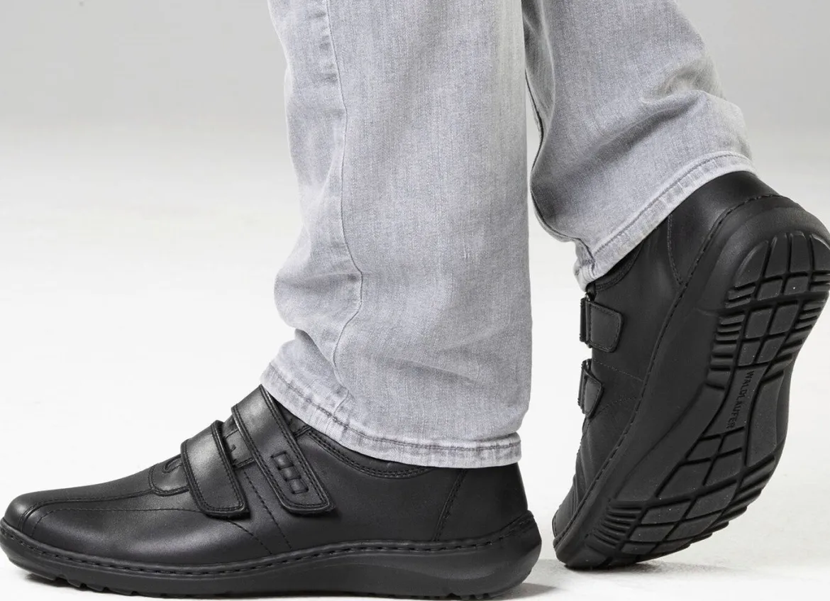 Waldläufer, bequeme Herren-Slipper, Weite H, mit herausnehmbarem Fußbett