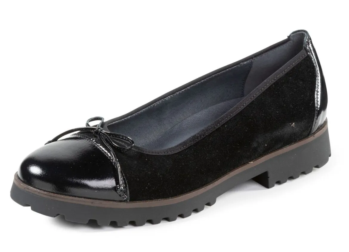 Waldläufer, elegante Damen-Ballerinas, Weite H, mit herausnehmbarem Fußbett