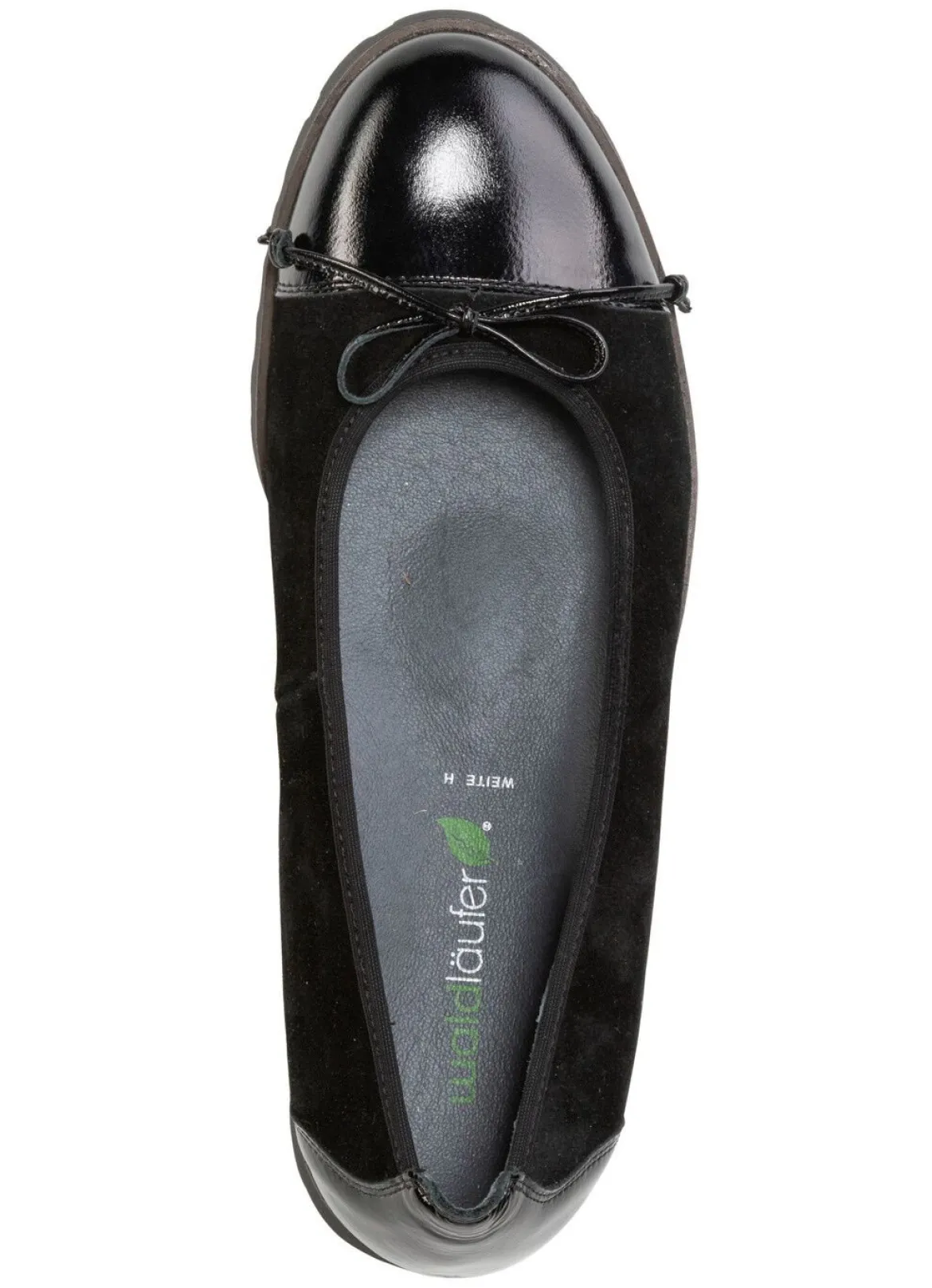 Waldläufer, elegante Damen-Ballerinas, Weite H, mit herausnehmbarem Fußbett