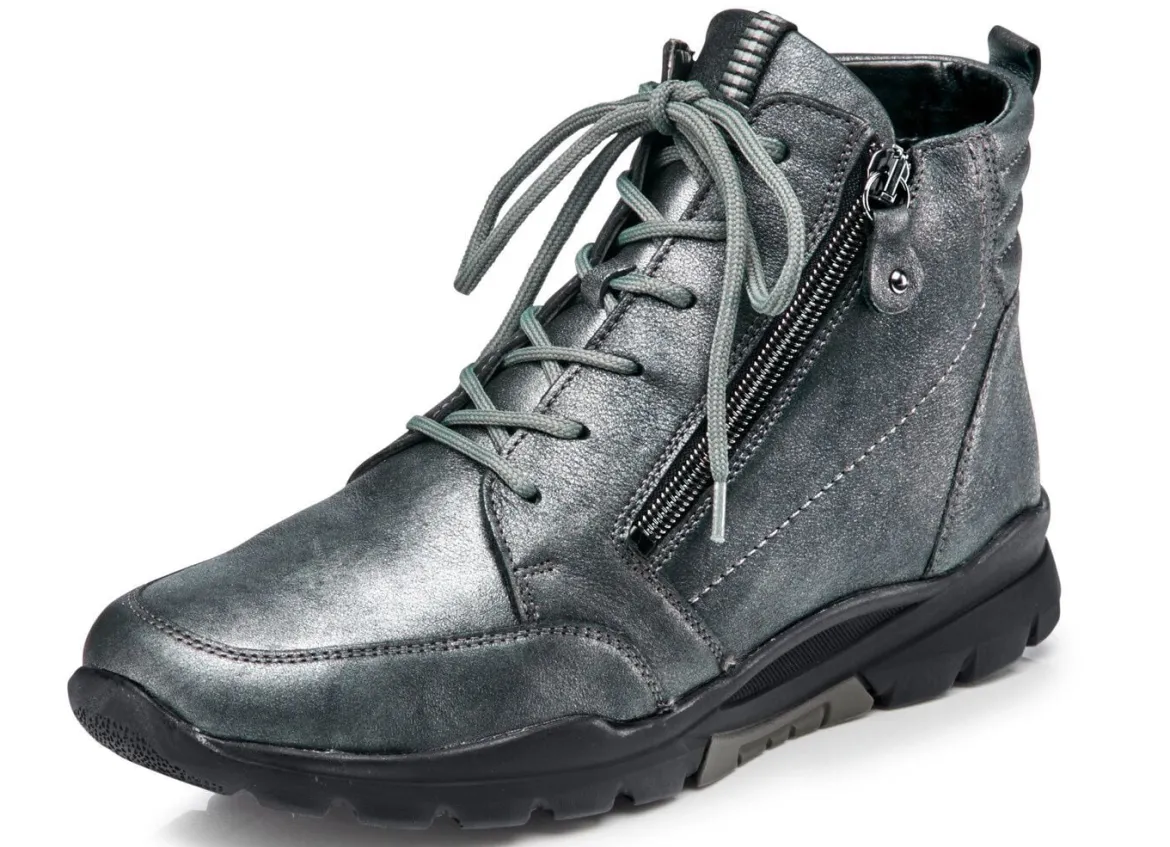 Waldläufer, gefütterte Damen-Stiefeletten, Winterschuhe, Weite H, mit herausnehmbarem Fußbett