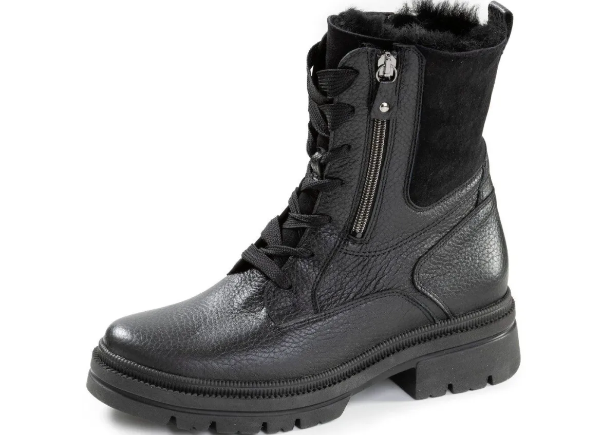 Waldläufer, gefütterte Damen-Stiefeletten, Winterschuhe, Weite H, mit Lammfell
