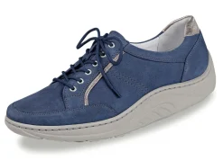 Waldläufer Schnürschuh mit edlen Metallicleder-Einsätzen