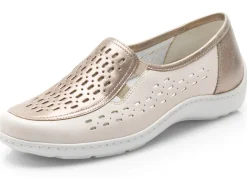 Waldläufer, sommerliche Damen-Slipper, Weite H, mit herausnehmbarem Fußbett