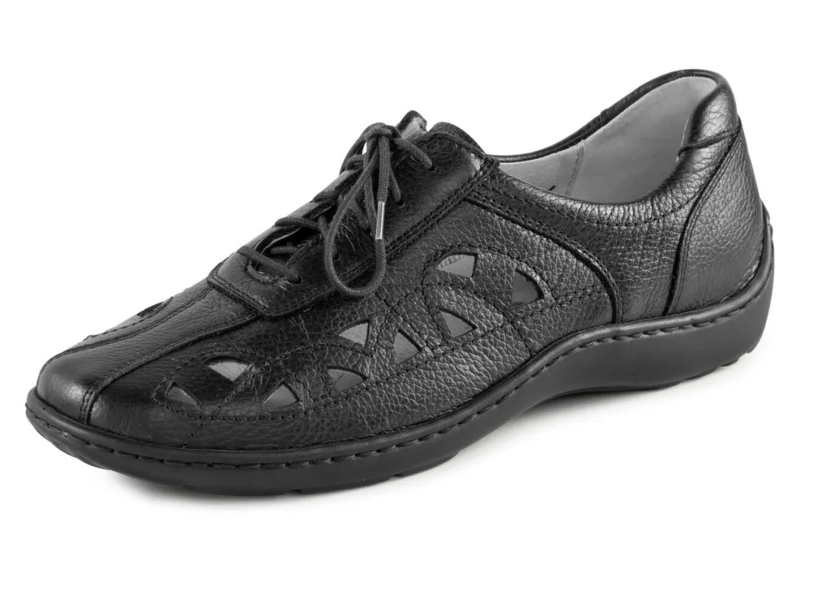 Waldläufer, sommerliche Damen-Schnürschuhe, Weite H, mit herausnehmbarem Fußbett