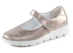 Waldläufer Spangenschuh aus teilweise gelochtem Leder
