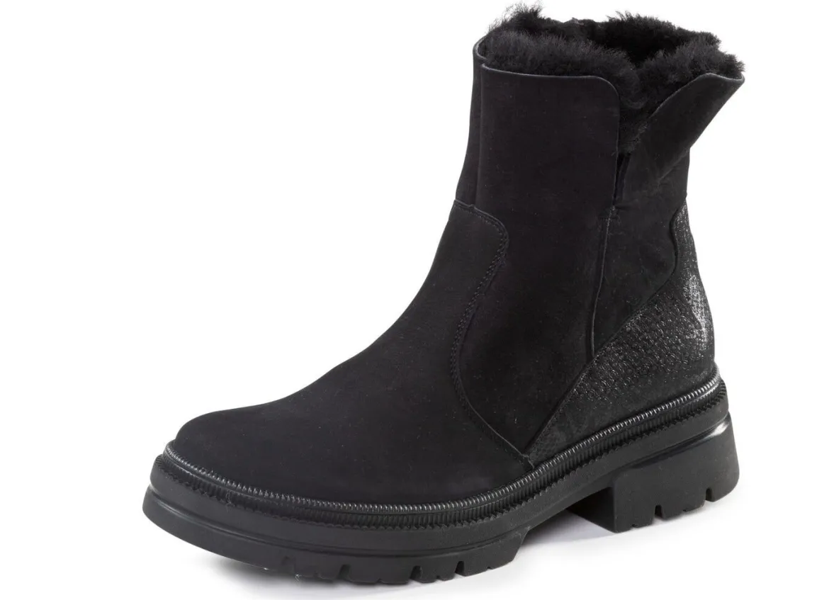 Waldläufer Stiefelette aus Rind-Nubukleder