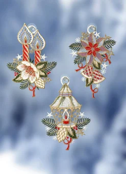 Weihnachtliche Fensterbilder, 3er-Set