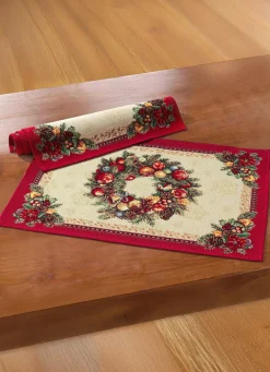 Weihnachtliche Tisch- und Raumdekoration in Gobelin-Qualität