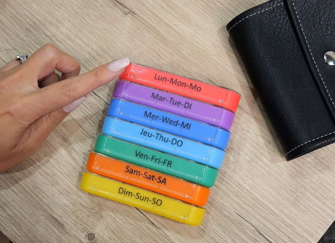 Wellys® Pillenbox 7 Tage mit Etui