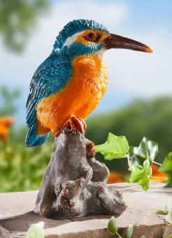 Wetterfester Eisvogel von Hand bemalt
