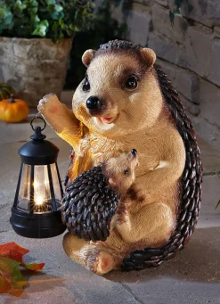 Wetterfester Igel mit Laterne