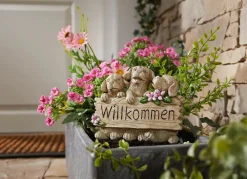 Willkommen mit Hunde,- oder Katzen aus Polyresin