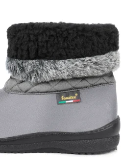 Winterstiefel mit Kunstpelzkragen