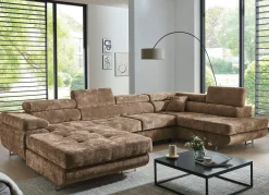 Wohnlandschaft mit Bettfunktion und Bettkasten