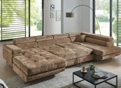 Wohnlandschaft mit Bettfunktion und Bettkasten