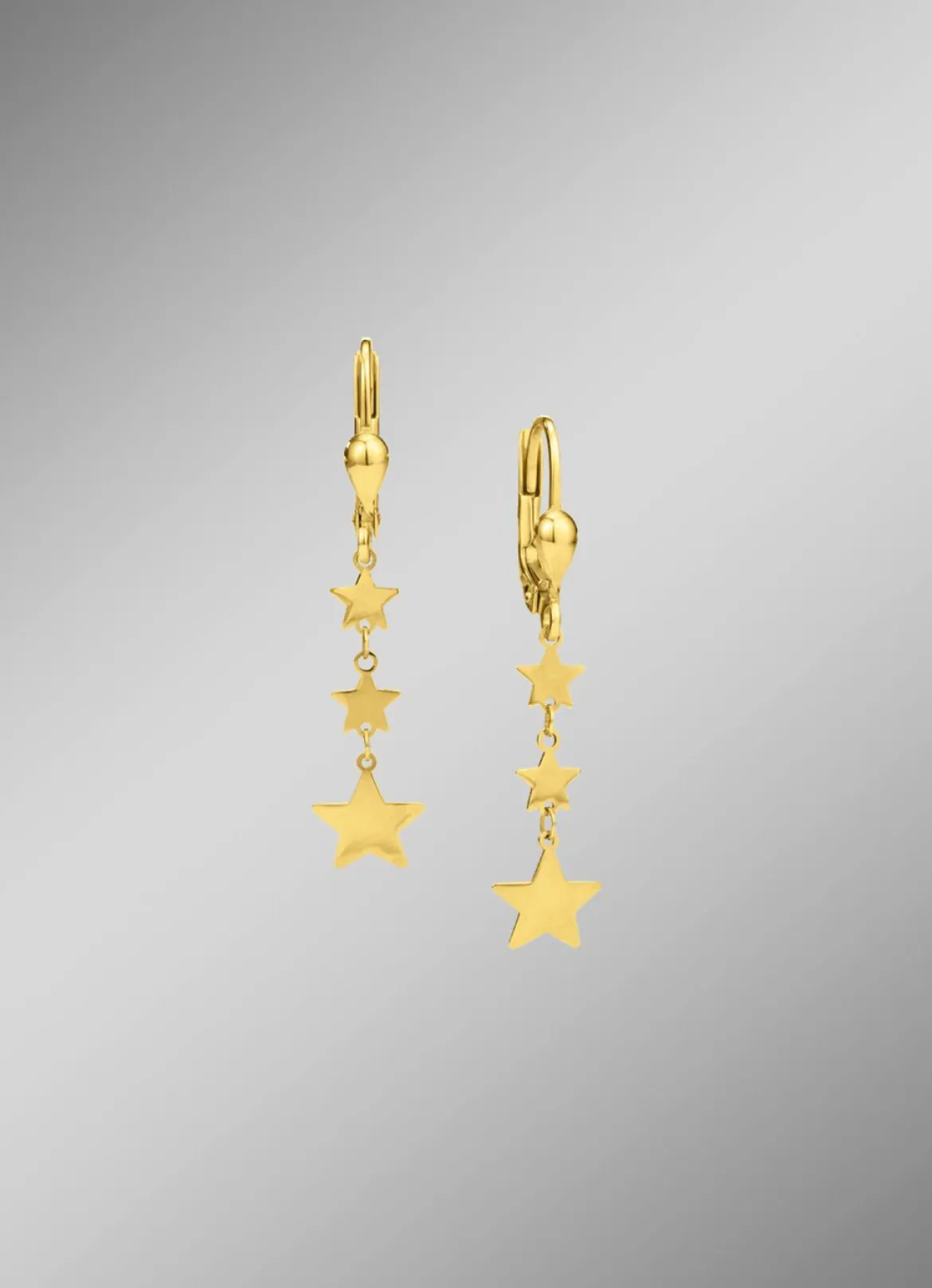 Wundervolle Sternen-Ohrringe aus Gold 585/- fein