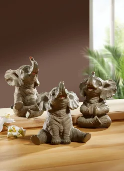 Yoga-Elefanten im 3er-Set